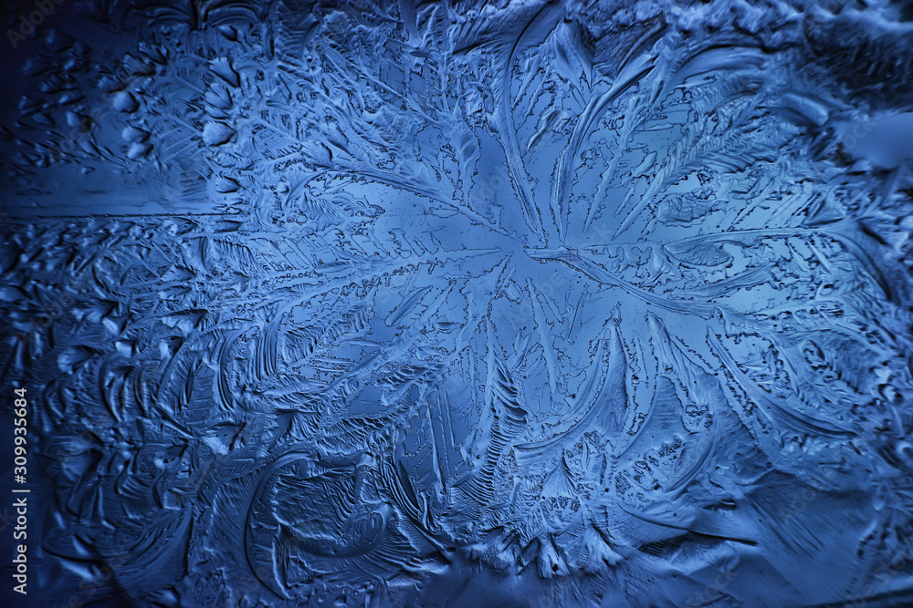 blue ice glass background, abstract texture of the surface of the ice on the glass, frozen seasonal water blue ice glass background, abstract texture of the surface of the ice on the glass, frozen seasonal water