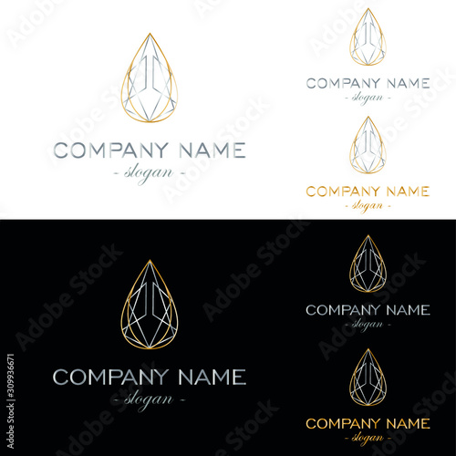 logo diamond,logo silver and gold,jeweller,jewellery