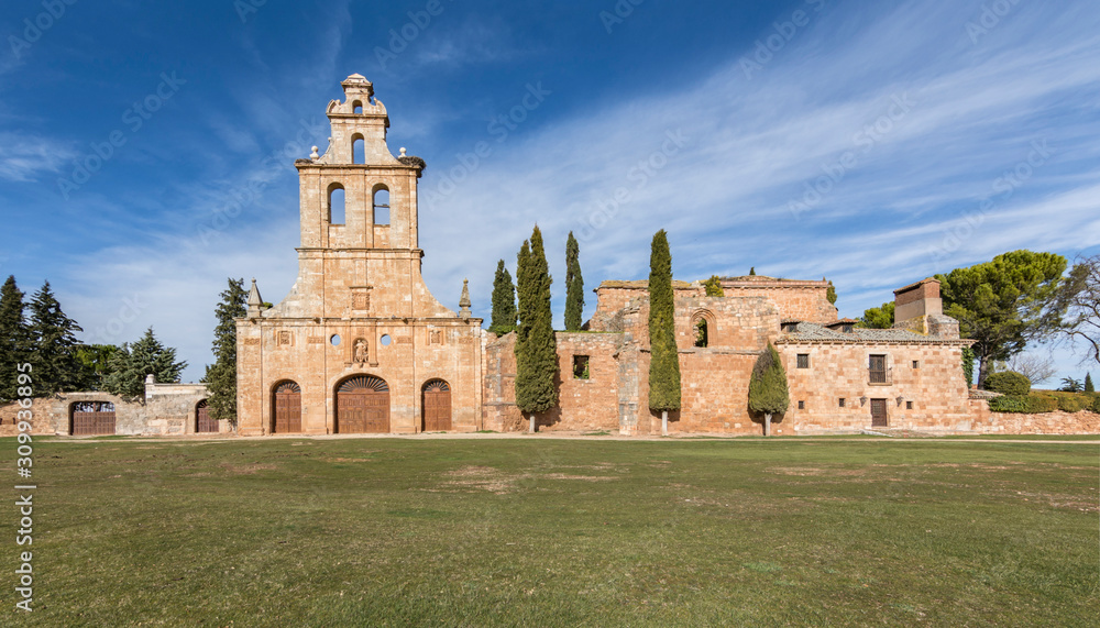 Franciscan convent of San Francisco in Ayllon, one of the monuments to see in this town (Segovia, Spain)