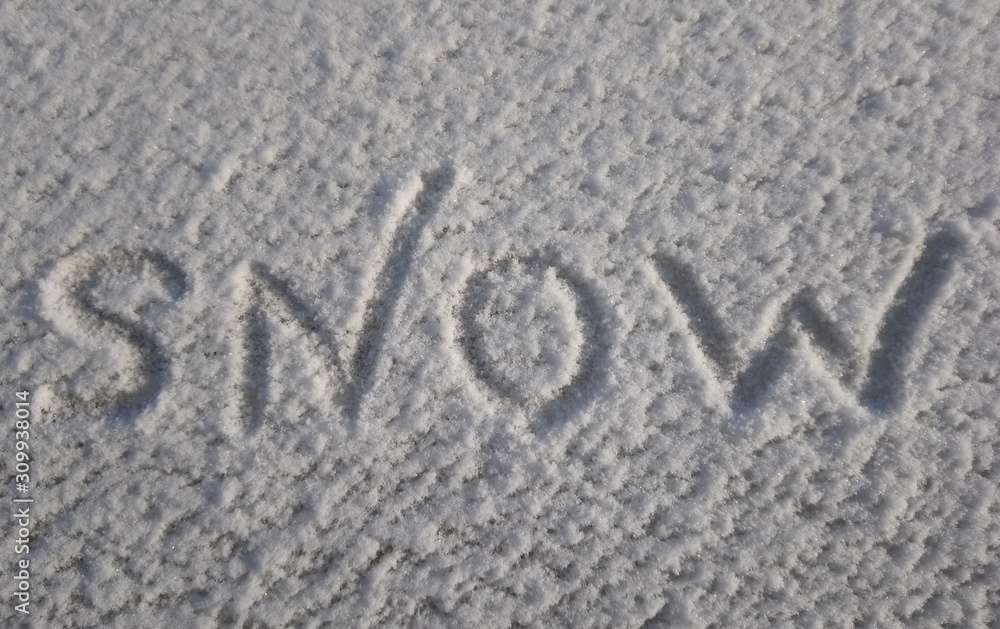 Fototapeta premium tracks in snow