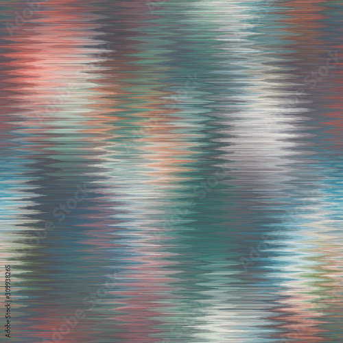 Refracted blurry fuzzy blobs of color glass motif. Funky stylized smooth fantasy seamless repeat vector pattern graphic swatch.