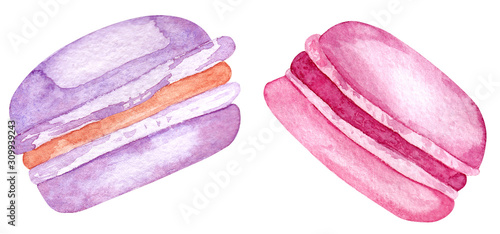 watercolor macaroon