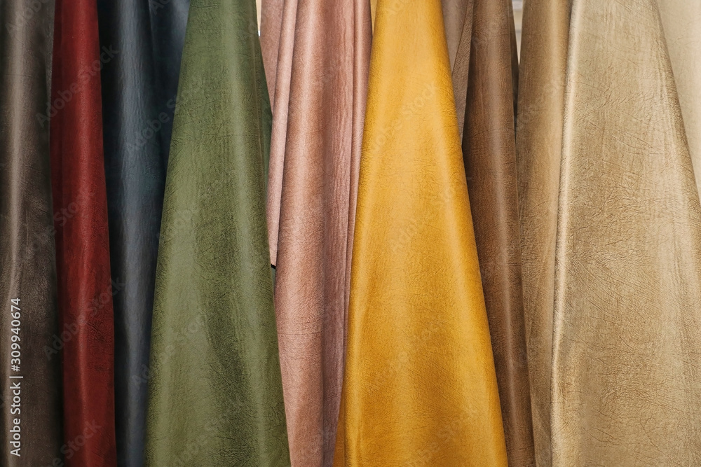 Metalic colorful leather samples Metalic colorful leather samples