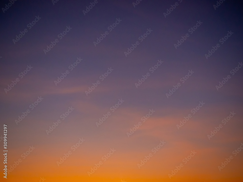 Colorful sky in twilight time background