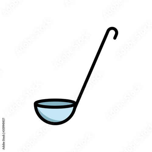 ladle - kitchen utensils icon vector design template