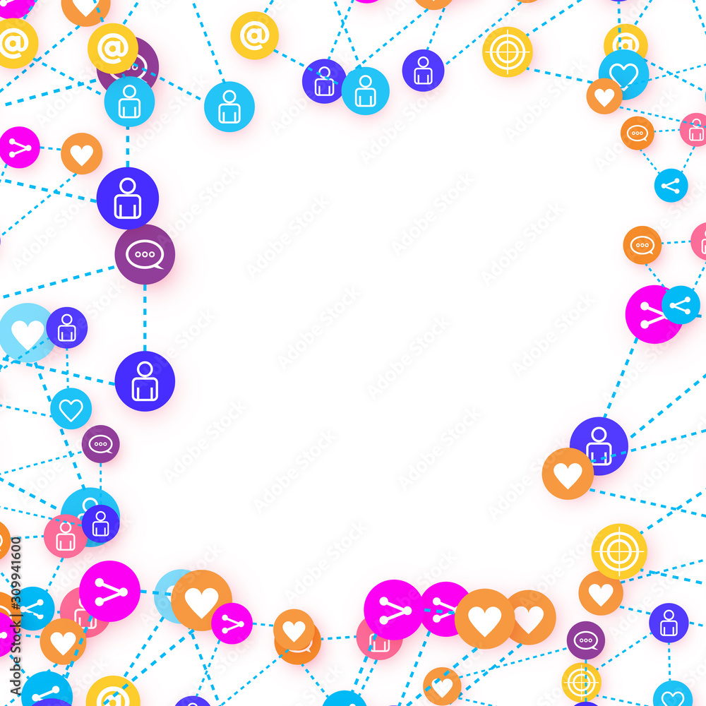 Social media marketing, Communication concept. Social media marketing, Communication concept.