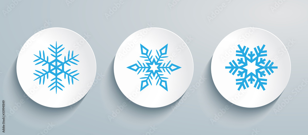 Snowflake icon set Snowflake icon set
