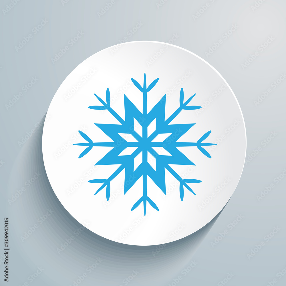 Snowflake icon on white background Snowflake icon on white background