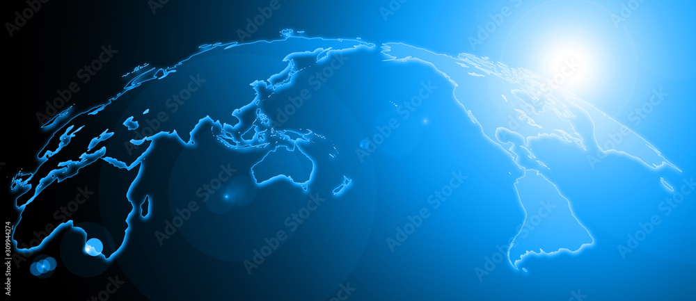 世界地図背景 希望 アジア中心 Stock Illustration Adobe Stock