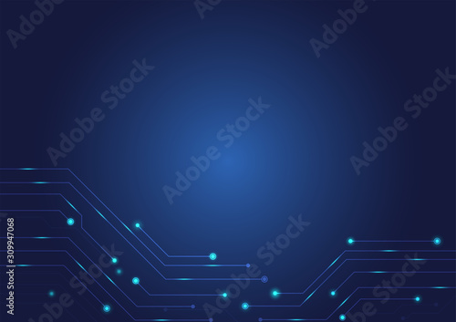 Abstract background with High-tech technology texture circuit board texture.Electronic motherboard illustration. Vector illustration.