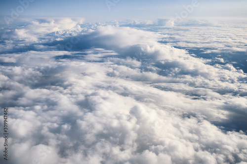 Fototapeta Naklejka Na Ścianę i Meble -  Fluffy white clouds in the sky