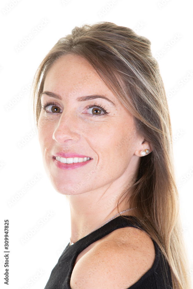 Business woman portrait profile smiling beautiful Business woman portrait profile smiling beautiful