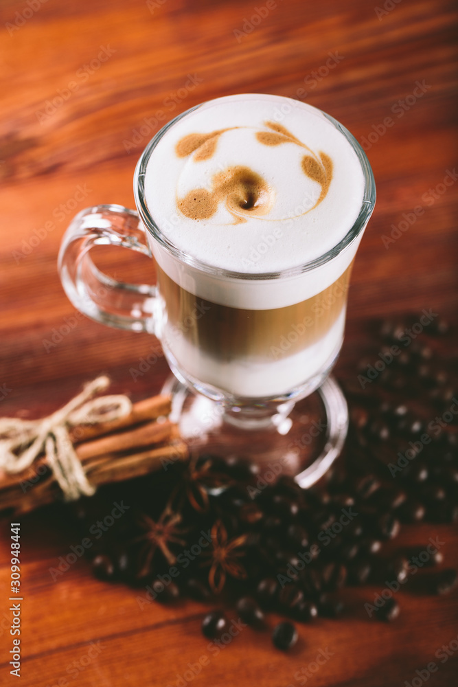 Cup of coffee latte for lefties Cup of coffee latte for lefties