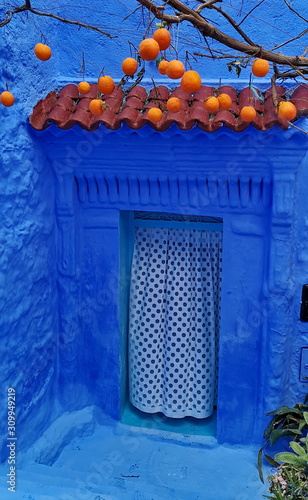 Blue city of Chefchaouen, North Morocco photo