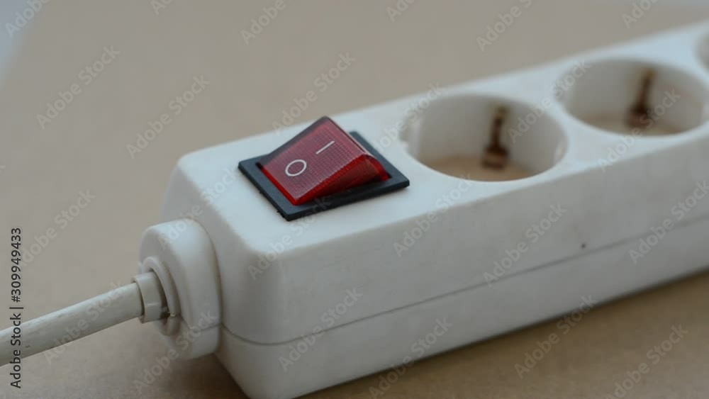 Turning the power button on or off on a portable outlet Turning the power button on or off on a portable outlet