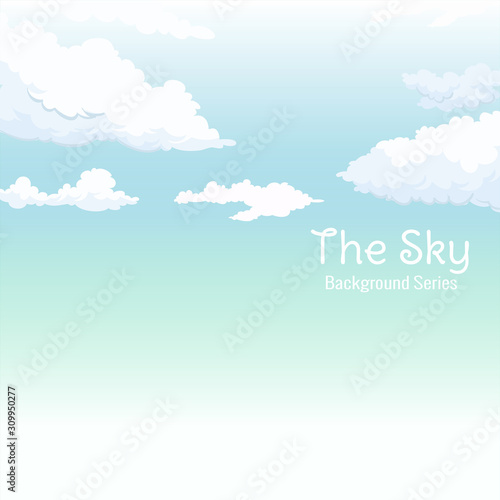 Beautiful Blue Sky Background with abstract clouds