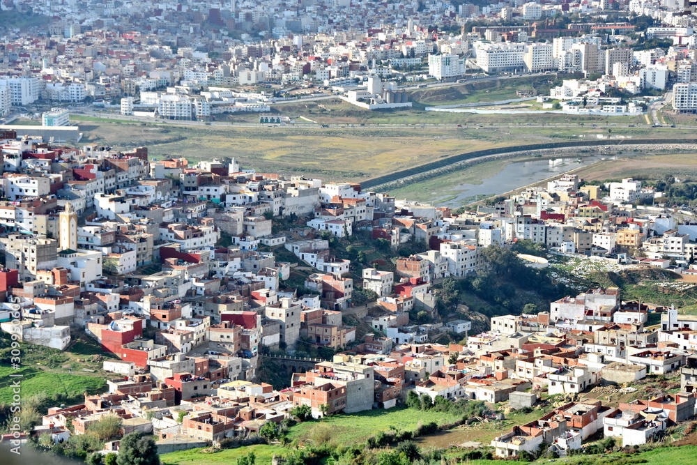 View on While city of Tetouan, north Morocco