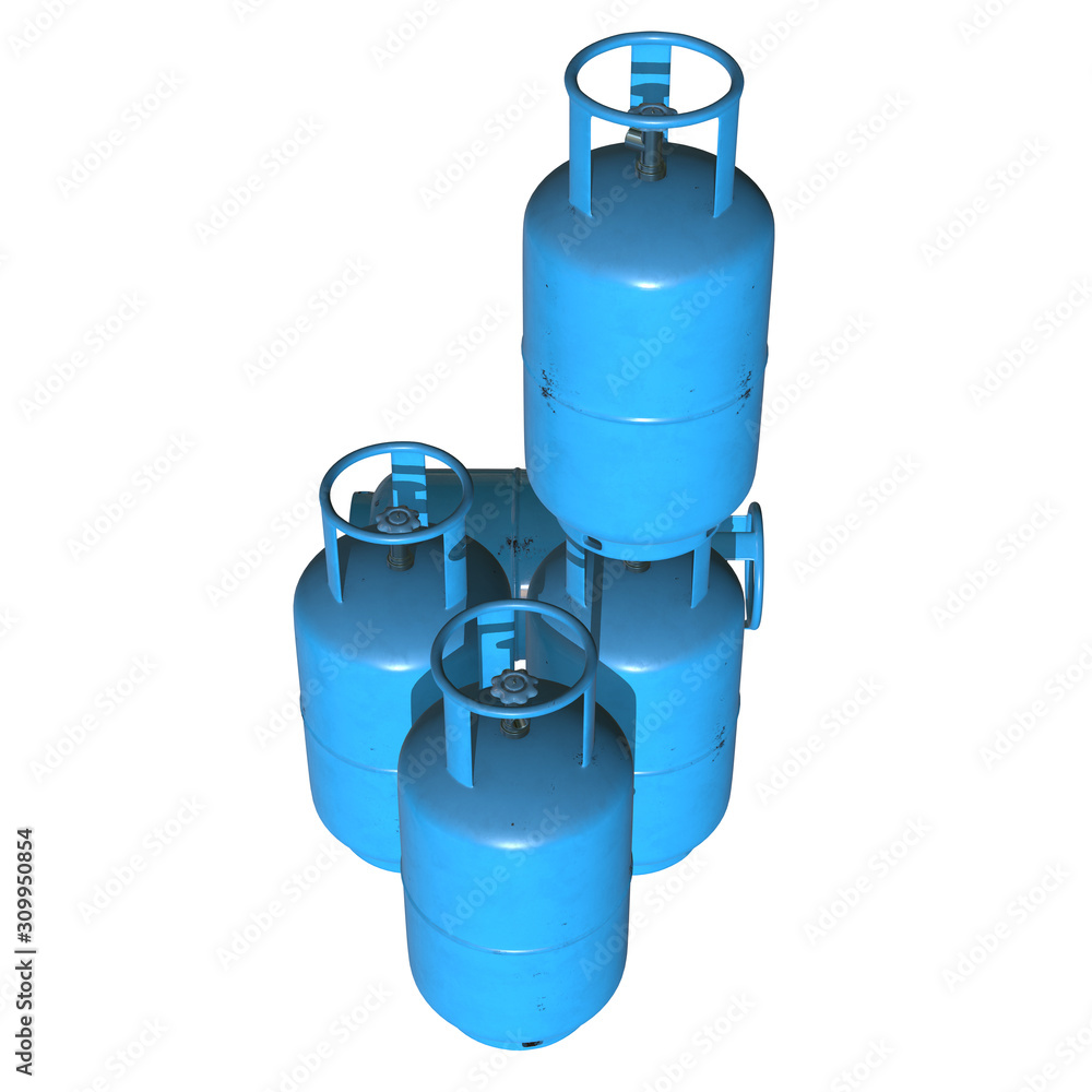 Gas cylinder lpg tank gasbottle. Propane gascylinder balloon. Cylindrical container with