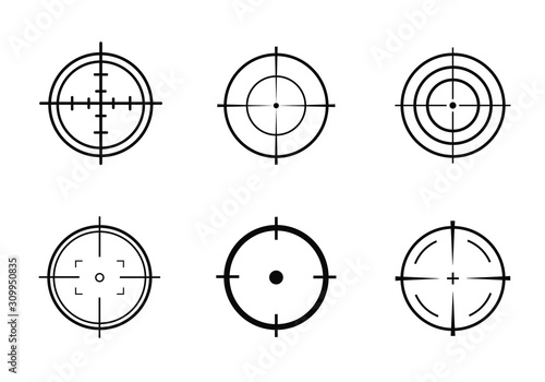 Target Vector icon illustration. Set of target icon  photo