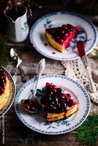 Wallpaper Mural Cottage cheese and rice pudding..style rustic Torontodigital.ca