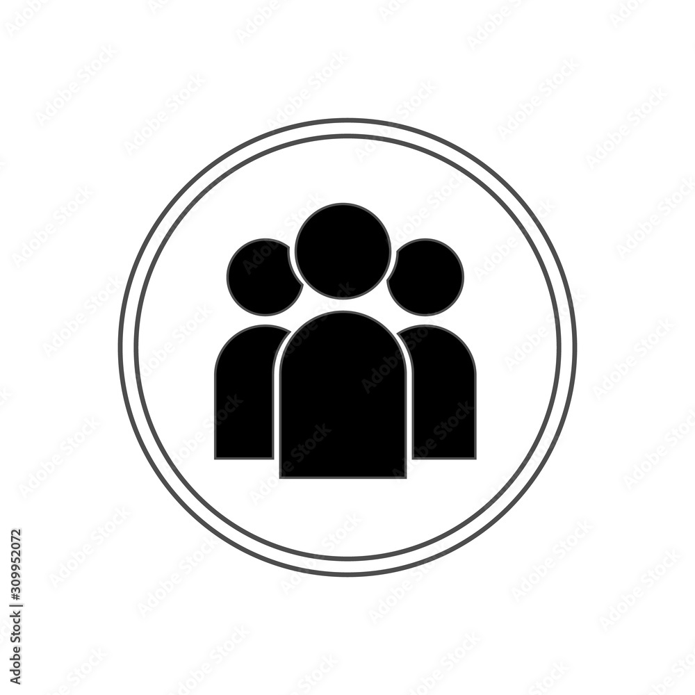 Illustration of Flat Group of People Icon Vector Symbol Background Illustration of Flat Group of People Icon Vector Symbol Background