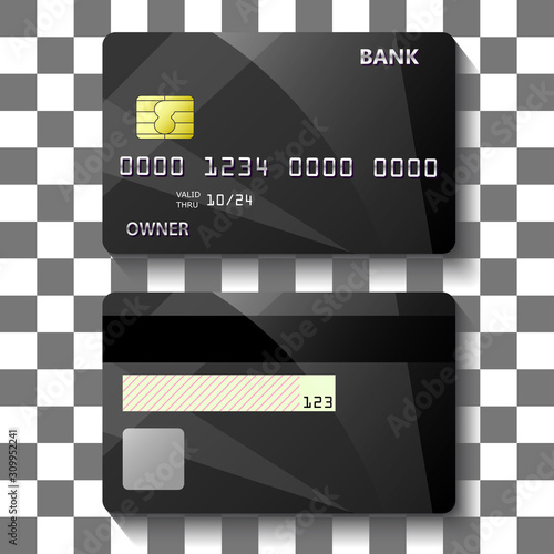 black shine credit card design