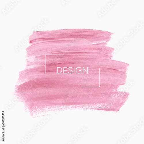 Logo brush painted watercolor background vector. Perfect design for headline and sale banner. 