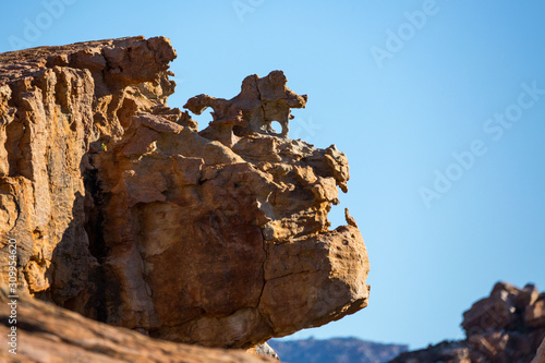 Detail of a bizarre rock formation with crack, Truitjieskraal, Cederberg Wilderness Area, South Africa