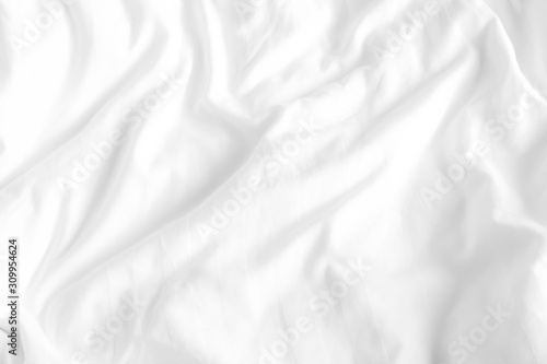 Close up of bedding sheets with copy space. photo