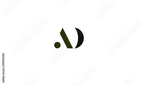 AD abstract vector logo monogram template