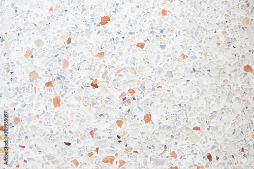 background image of gray terrazzo floor.