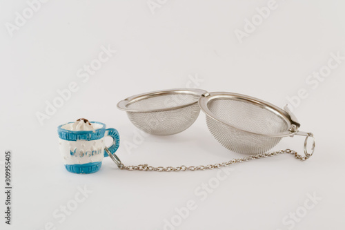  Loose leaf tea infuser isolated against white background