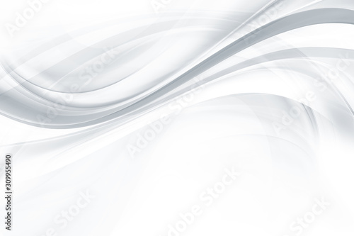 Awesome white and grey waves background. Futuristic design.
