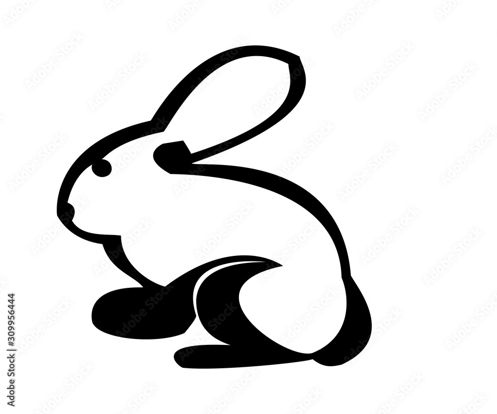 simple bunny vector logo design simple bunny vector logo design