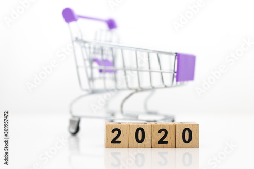Shopping cart, image use for shopping product online or store for urge the social economy, business concept
