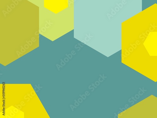 The Amazing of Green and Yellow Material Design  Abstract Modern Shape Background or Wallpaper