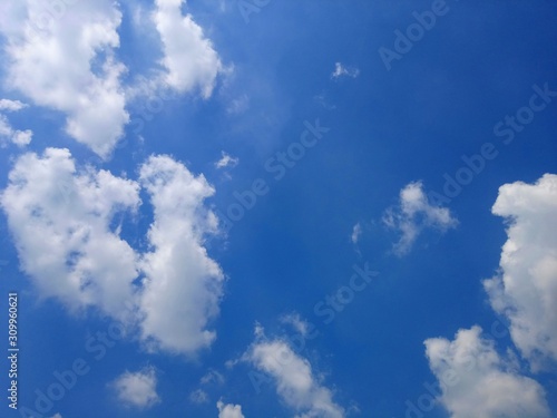 Blue sky and white clouds in the afternoon