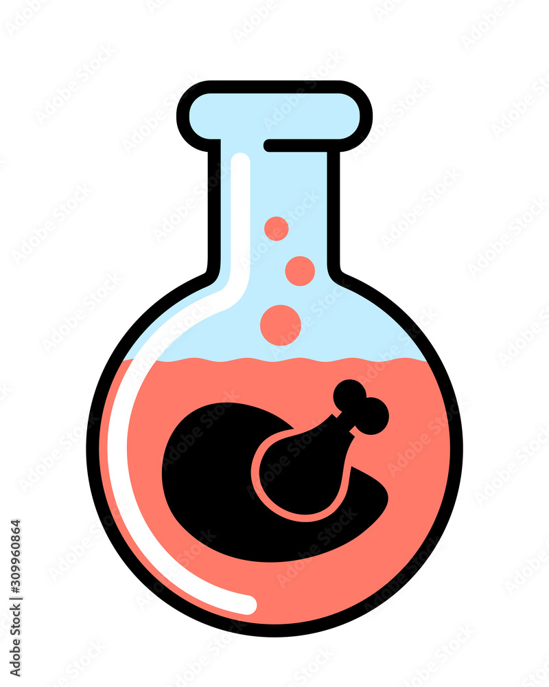 Lab grown meat artificial and synthetic chicken meat is cultured and