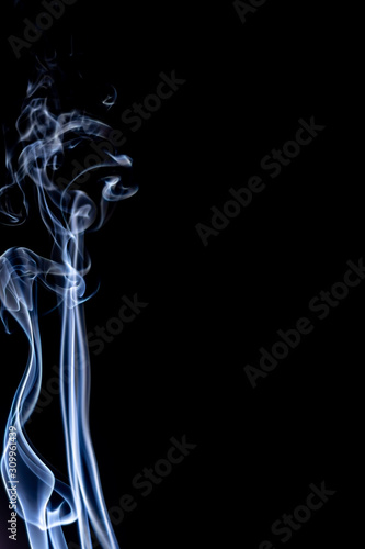 movement of smoke on black background, smoke background, abstract smoke on black background