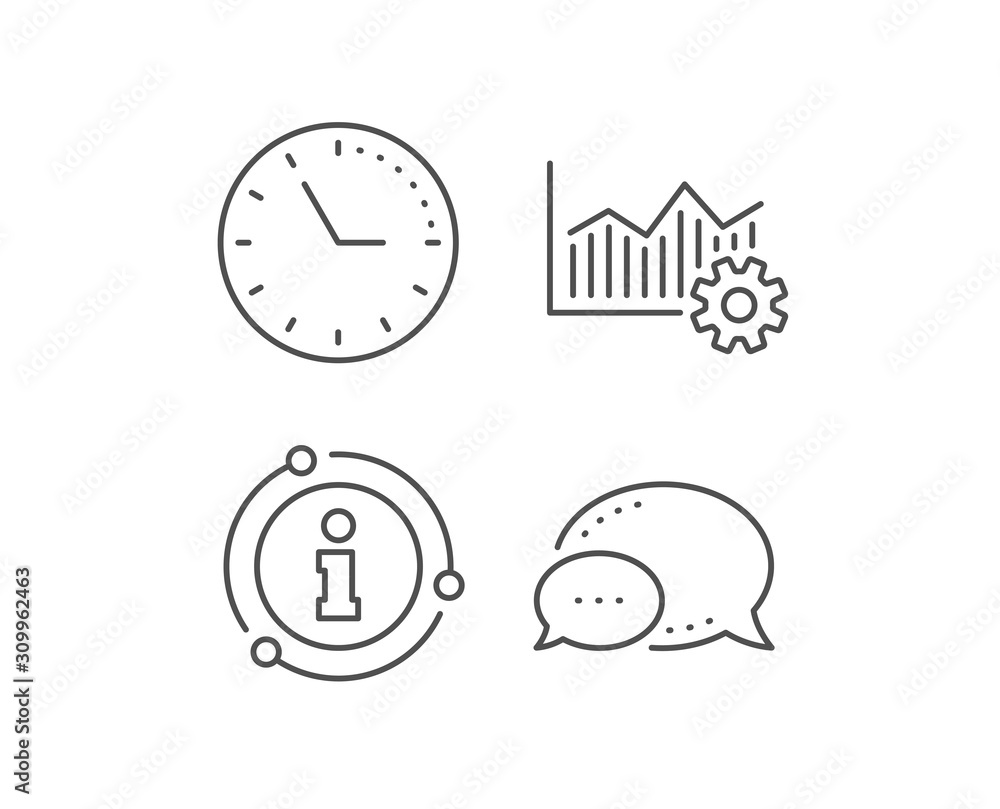 Operational excellence line icon. Chat bubble, info sign elements. Cogwheel sign. Linear operational excellence outline icon. Information bubble. Vector Operational excellence line icon. Chat bubble, info sign elements. Cogwheel sign. Linear operational excellence outline icon. Information bubble. Vector