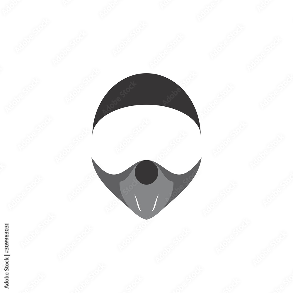 Chemical and biological mask logo icon,special force mask icon Chemical and biological mask logo icon,special force mask icon