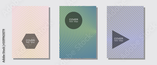 Halftone flat patterns abstract vector set.