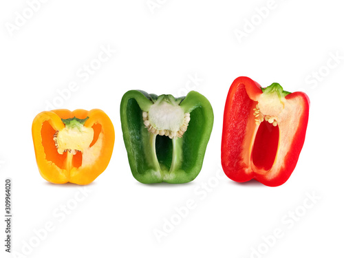 Bell peppers isolated on white background