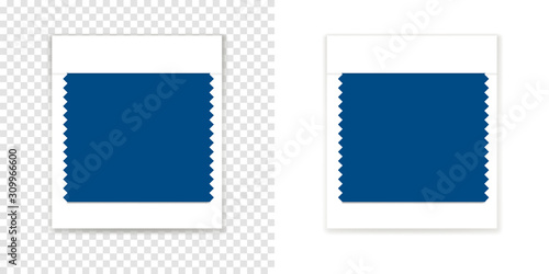 Classic blue on a white and checkered background. Vector illustration of modern stylish swatch card for designers, colorists. 