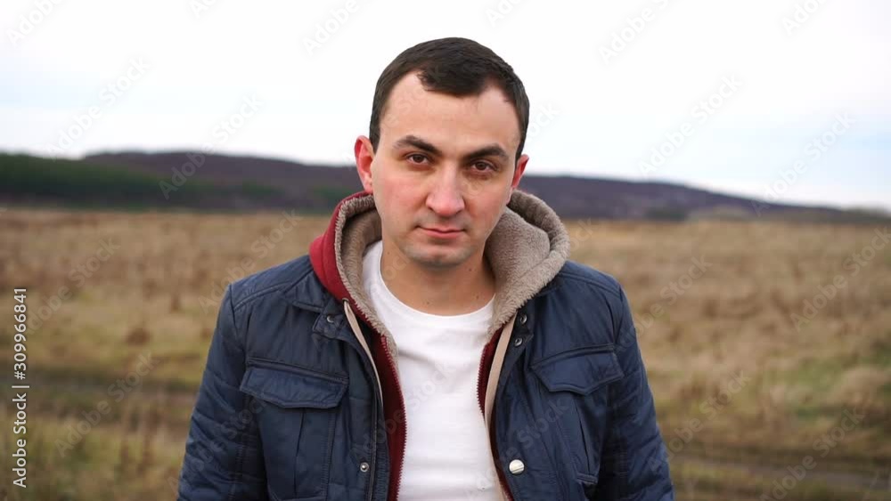 Portrait of handsome man in a field Portrait of handsome man in a field