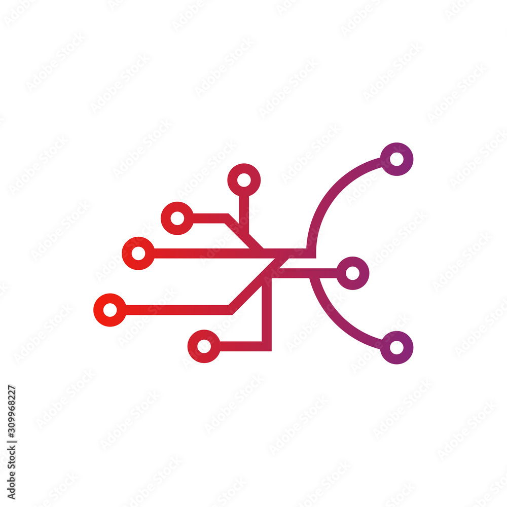 Circuit logo design vector template, Circular logo icon, Link icon with dot, Circuit element, Creative design, Icon Technology Circuit logo design vector template, Circular logo icon, Link icon with dot, Circuit element, Creative design, Icon Technology