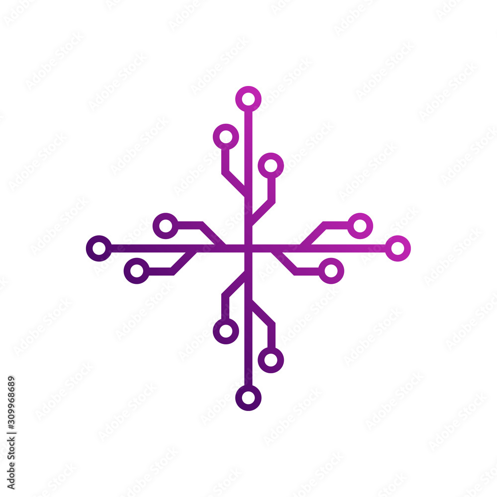 Circuit logo design vector template, Circular logo icon, Link icon with dot, Circuit element, Creative design, Icon Technology Circuit logo design vector template, Circular logo icon, Link icon with dot, Circuit element, Creative design, Icon Technology