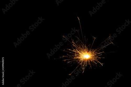 sparkler on black background