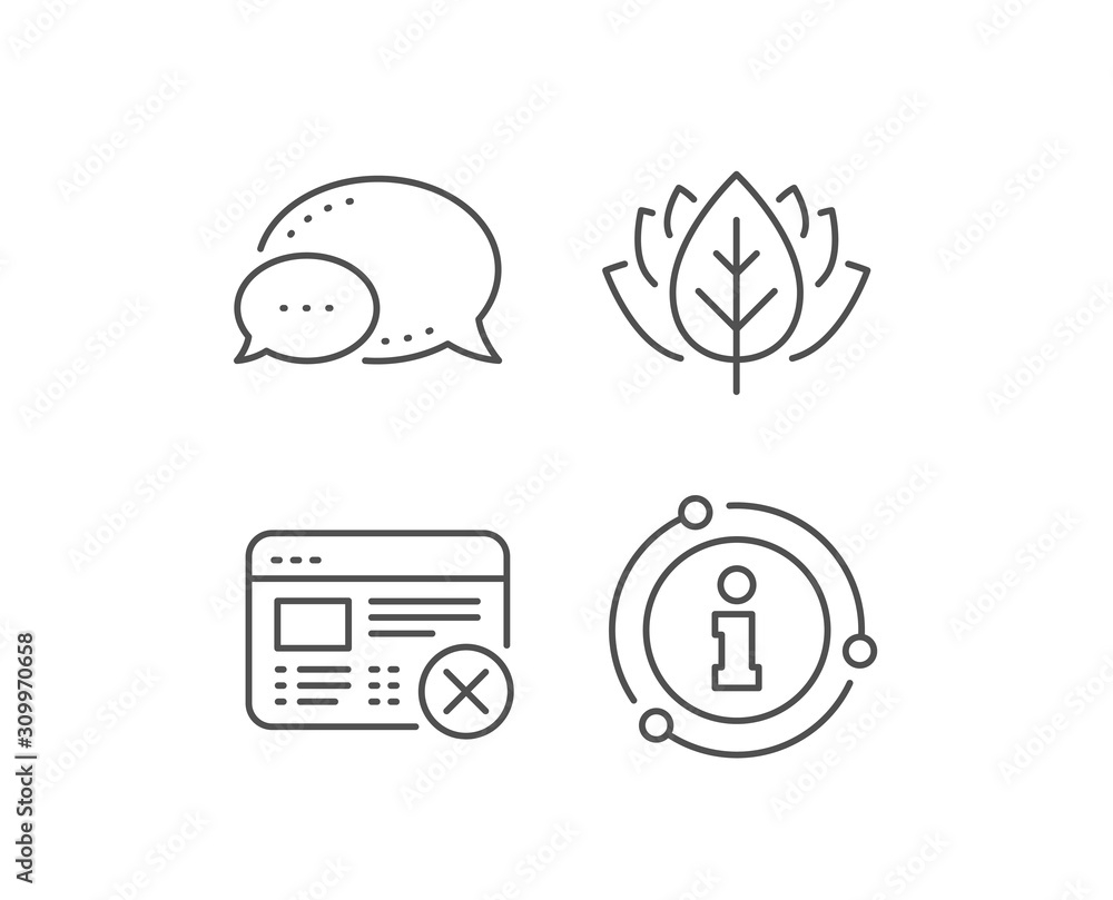 Reject web page line icon. Chat bubble, info sign elements. No internet sign. Delete browser. Linear reject web outline icon. Information bubble. Vector Reject web page line icon. Chat bubble, info sign elements. No internet sign. Delete browser. Linear reject web outline icon. Information bubble. Vector