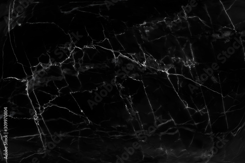 Black marble natural pattern for background, abstract black and white